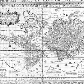 Nova Totius Terrarum Orbis Geographica Ac Hydrographica Tabula by Dutch School