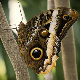 Owl Butterfly 1 by Bill and Linda Tiepelman