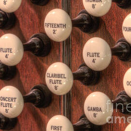 Pipe Organ Stop Knobs I by Clarence Holmes