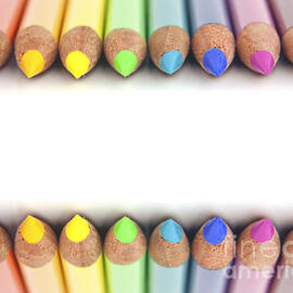 Rainbow colored pencils by Blink Images