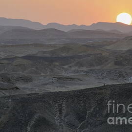 Sunset over the mountains at Marsa Shagra by Sami Sarkis Photography