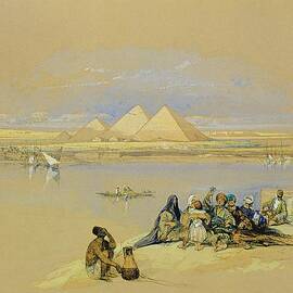 The Pyramids at Giza near Cairo by David Roberts