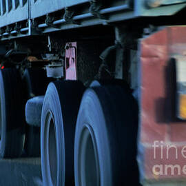 Truck Wheels On A Highway by Sami Sarkis Photography