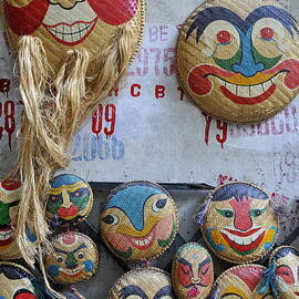 Vietnamese bamboo masks for sale by Sami Sarkis Photography