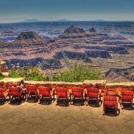 View Deck - Grand Canyon Lodge - North Rim by Bruce Friedman