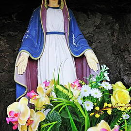 Virgin Mary statue in the street by Sami Sarkis Photography