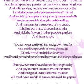 Warning Poem by Jenny Joseph by Georgia Clare