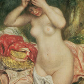 Bather Arranging her Hair by Pierre Auguste Renoir