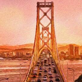 Bay Bridge connecting San Francisco and Oakland by Miroslav Liska