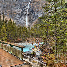 Wooden Bridge To Takakkaw Falls by Adam Jewell