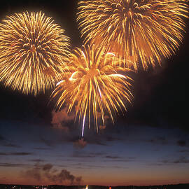 Lake Champlain Fireworks by John Burk