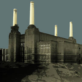 London - Battersea Power Station - Soft Blue Greys  by BFA Prints