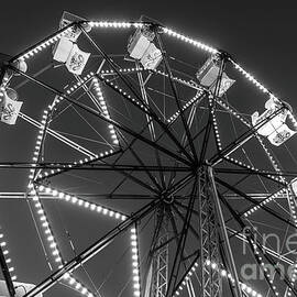 Newport Beach Ferris Wheel Black and White Photo by Paul Velgos
