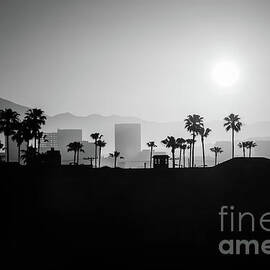 Newport Beach Skyline Sunrise Black and White Photo by Paul Velgos