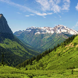 Panoramic view of Logan Pass in Glacier National Park, Montana by Miroslav Liska