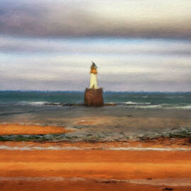 Rattray Head Lighthouse in Scotland by Miroslav Liska