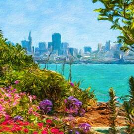 Romantic View of San Francisco downtown from Alcatraz by Miroslav Liska