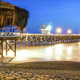 San Clemente Pier at Night by Paul Velgos