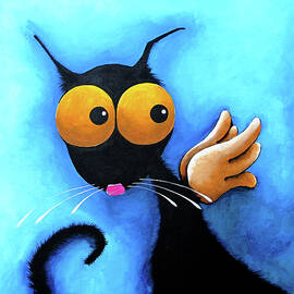 Stressie Cat Angel by Lucia Stewart