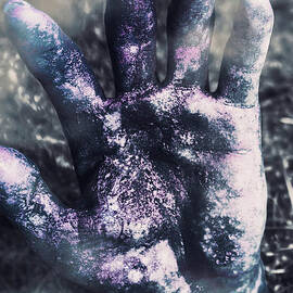 Zombie rising from a shallow grave by Jorgo Photography