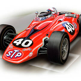 1967 STP Turbine Indy 500 Car by David Kyte
