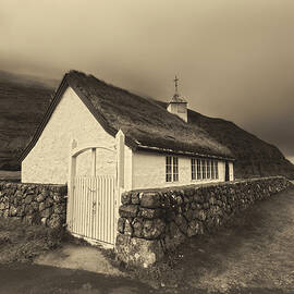 Small village church in Saksun, Faroe Islands, Denmark by Miroslav Liska