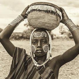 Young boy from the African tribe Mursi, Ethiopia by Miroslav Liska