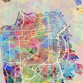 San Francisco City Street Map by Michael Tompsett