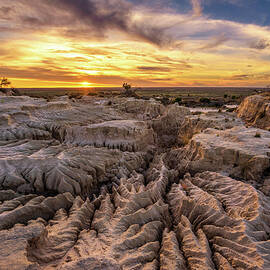 Sunset over Walls of China in Mungo National Park, Australia by Miroslav Liska