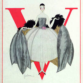 A Vogue Magazine Cover Of A Woman by Georges Lepape