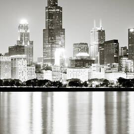 Chicago Skyline at Night by Paul Velgos