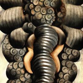 Garden Elephant art print by Tommervik