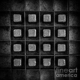 Abstract Squares Black and White by Edward Fielding