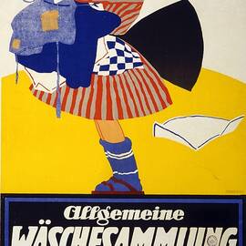 Allgemeine Waschesammlung 1917 - Vintage Clothing Advertising Poster by Studio Grafiikka