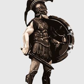 Ancient Greek Hoplite by AM FineArtPrints