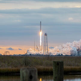 Antares Launch From Wallops Island by M C Hood