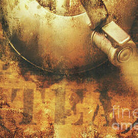 Antique old tea metal sign. Rusted drinks artwork by Jorgo Photography