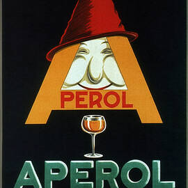 Aperol Barbieri - Cocktail Food and Drink Poster - Vintage Advertising Poster by Studio Grafiikka