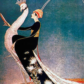 洋書 The Art Deco Poster Art Deco Fashion Peacock Poster by Mindy Sommers - Metal Posters