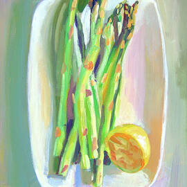 Asparagus Plate by David Lloyd Glover