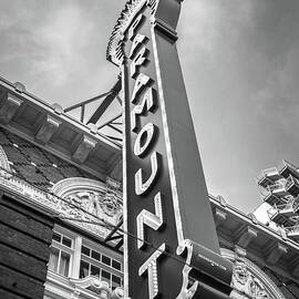 Austin Paramount Theatre Sign Black and White Photo by Paul Velgos