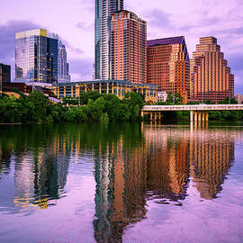 Austin Skyline Reflection at Dusk by Paul Velgos