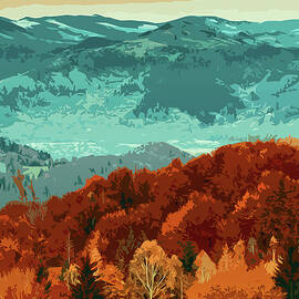 Autumn on mountains and forests by AM FineArtPrints