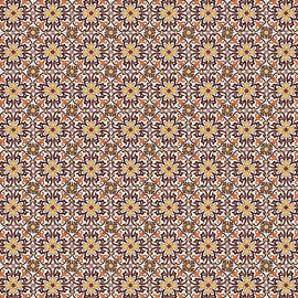 Azulejo Floral Pattern - 19 by AM FineArtPrints