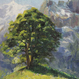 Backdrop of Grandeur Plein Air Study by Anna Rose Bain