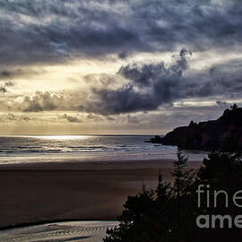 Backlit clouds just before Sunset over the Pacific by Bruce Block
