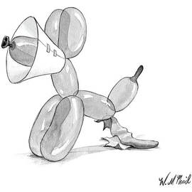 Balloon animal dog  by Will McPhail