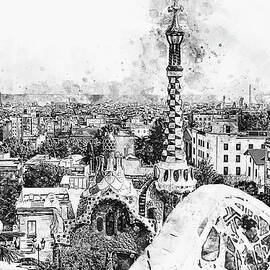 Barcelona, Parc Guell - 12 by AM FineArtPrints