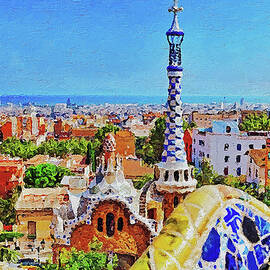 Barcelona, Parc Guell - 13 by AM FineArtPrints