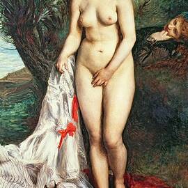 Bather with a Griffon dog by Pierrre Auguste Renoir